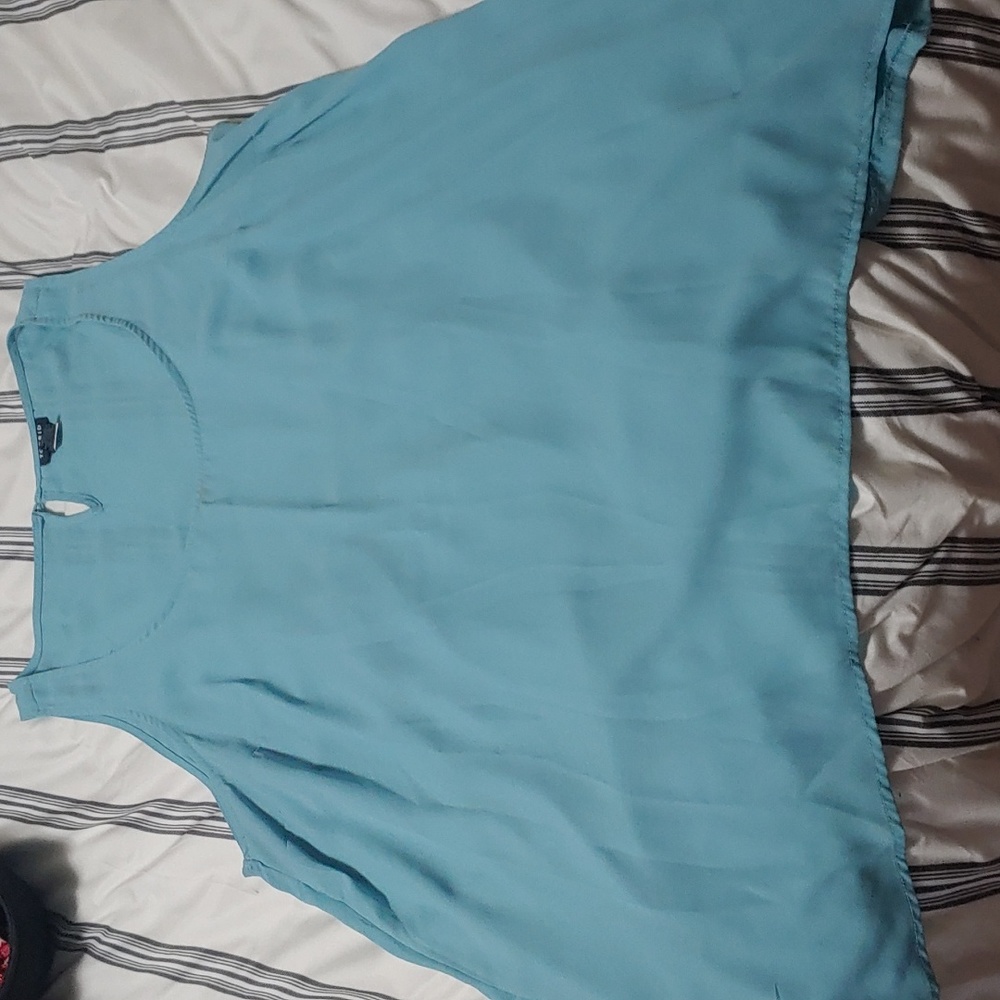Blue tank blouse